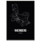 Stadtposter Rheinberg - black