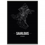 Stadtposter Saarlouis - black