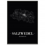 Stadtposter Salzwedel - black