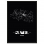 Stadtposter Salzwedel - black