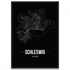 Stadtposter Schleswig - black