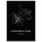 Stadtposter Schönebeck (Elbe) - black