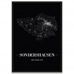 Stadtposter Sondershausen - black