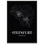 Stadtposter Steinfurt - black