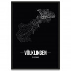 Stadtposter Völklingen - black