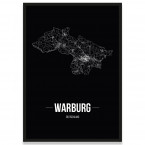 Stadtposter Warburg - black