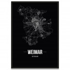Stadtposter Weimar - black