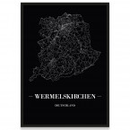 Stadtposter Wermelskirchen - black