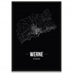 Stadtposter Werne - black