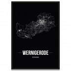 Stadtposter Wernigerode - black