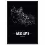 Stadtposter Wesseling Black
