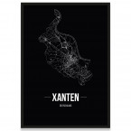 Stadtposter Xanten - black