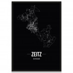 Stadtposter Zeitz - black