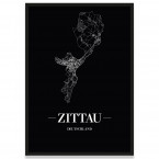 Stadtposter Zittau Black