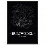 Stadtposter Burgwedel Black