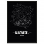 Stadtposter Burgwedel Black