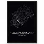 Stadtposter Drillingen/Saar Black