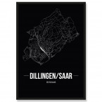 Stadtposter Drillingen/Saar Black