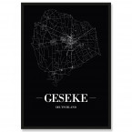 Stadtposter Geseke Black