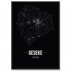 Stadtposter Geseke Black