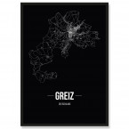 Stadtposter Greiz Black