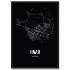 Stadtposter Haar Black
