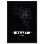 Stadtposter Luckenwalde Black