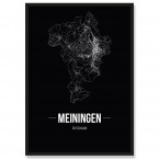 Stadtposter Meiningen Black