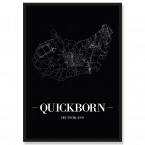 Stadtposter Quickborn  Black