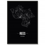 Stadtposter Rees Black