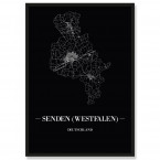 Stadtposter Senden Black