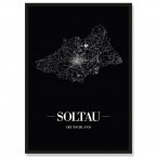 Stadtposter Soltau Black