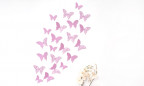 Wandtattoo 3D - Schmetterlinge flieder Set mit Muster