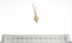 Wandtattoo Uhr - Mustache