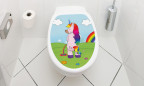 Toilettendeckel Einhorn Pee