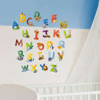 Wandsticker Set A4 - animal abc