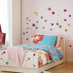 Wandsticker Set A4 - bunte Blumen Design 1