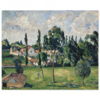 Poster Paul Cézanne - Landschaft mit Wasserleitung (Paysage avec Conduite d'Eau)