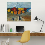 Poster Paul Cézanne - Stillleben mit Äpfeln und Keksen