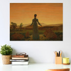 Poster Caspar David Friedrich - Frau vor der untergehenden Sonne