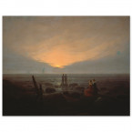 Poster Caspar David Friedrich - Mondaufgang über dem Meer