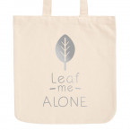 JUNIWORDS Pastell Jutebeutel Leaf me alone
