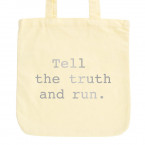 JUNIWORDS Pastell Jutebeutel Tell the truth and run.