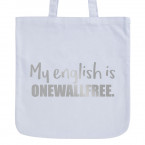 JUNIWORDS Pastell Jutebeutel My english is onewallfree