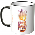 JUNIWORDS Tasse Ananas Design-3-Sonnenuntergang