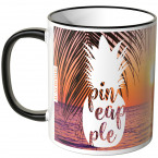 JUNIWORDS Tasse Ananas Design-4-Sonnenuntergang