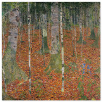 Poster Gustav Klimt - Birkenwald