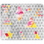 Mousepad Triangle Muster Pastell Grau