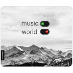 JUNIWORDS Mousepad music on, world off