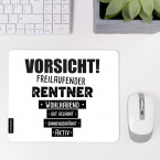 JUNIWORDS Mousepad Vorsicht! Freilaufender Rentner